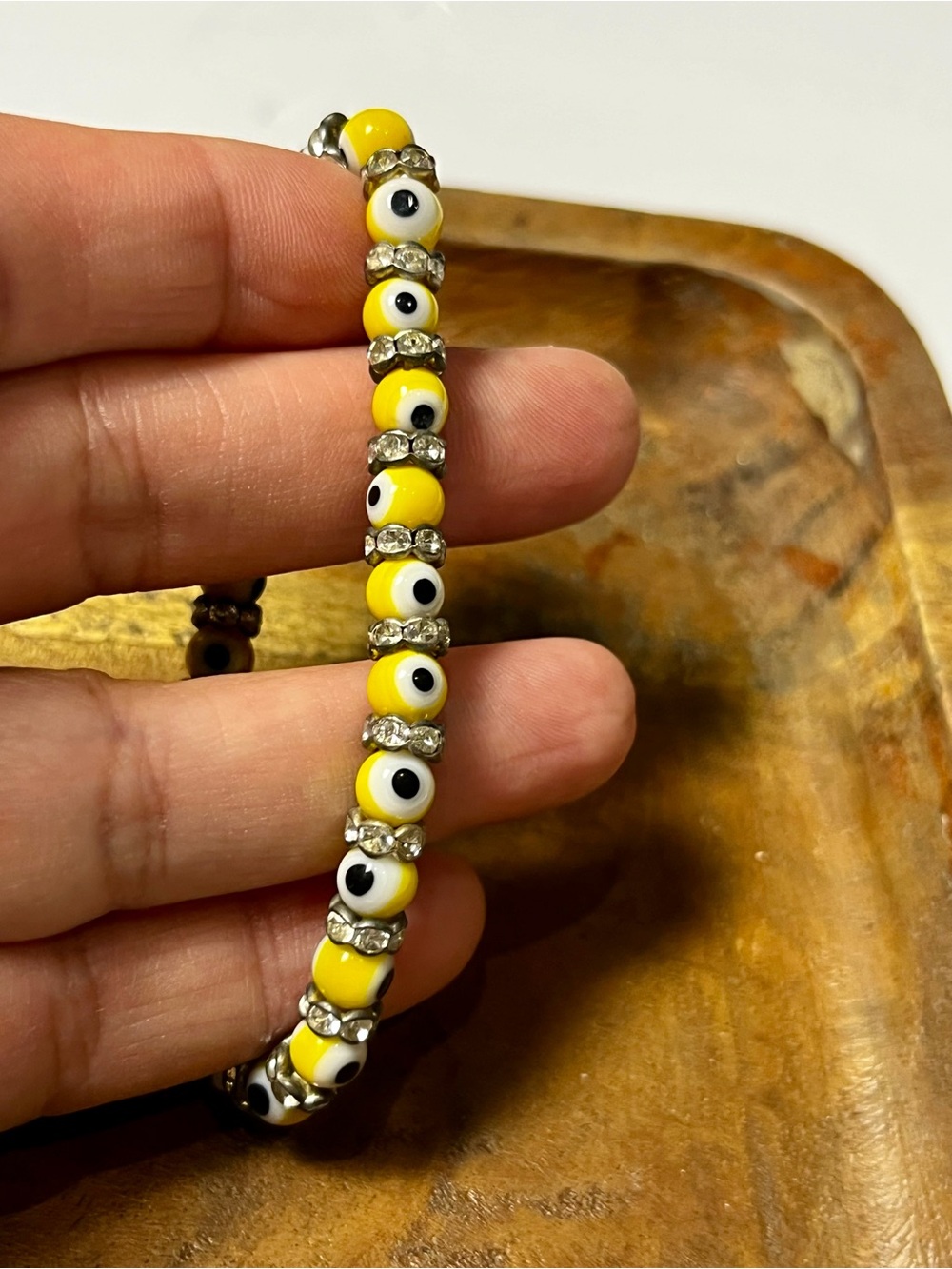 Yellow Evil Eye Bead Bracelet - Women Jewelry $10 - Picture 2 of 4